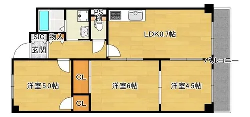 久光マンション【6階】の間取り