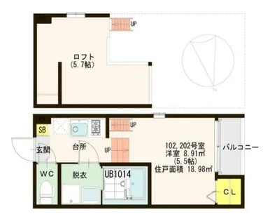 Growth御幣島【2階】の間取り