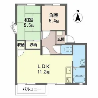 フレグランス粟津【B203号室】の間取り