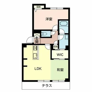 ヴィラソレーユ古曽部町AB【B103号室】の間取り