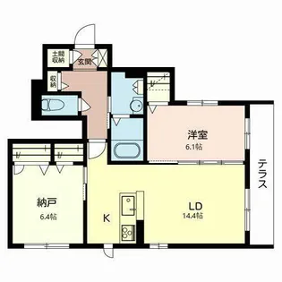 サンドミール世木III【0101号室】の間取り