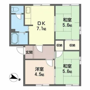 フレグランス堀止【0102号室】の間取り