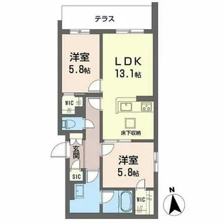 シャーメゾン 東雲 子育て支援【0101号室】の間取り