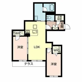 シャーメゾン 安養寺【0102号室】の間取り