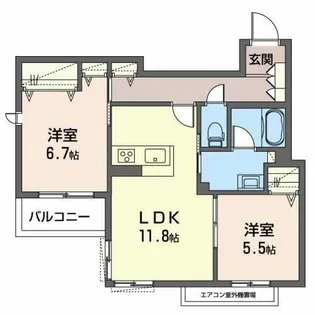 シャーメゾン陽明II【0303号室】の間取り