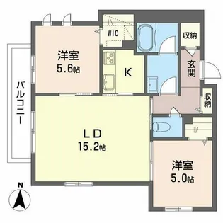 シャーメゾン サンシャポー【0202号室】の間取り