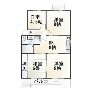 ハイツ島忠【B5号室】の間取り