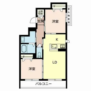 シオン 枚方【0202号室】の間取り