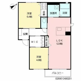 フェリーク II棟【2階】の間取り