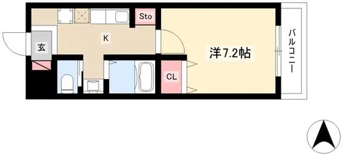 A・City港栄【511号室】の間取り