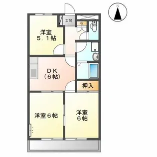 グリーンハイム松橋【2階】の間取り
