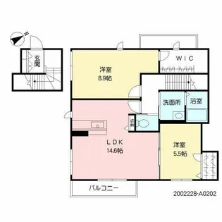 アンビエラ小郡【A0202号室】の間取り