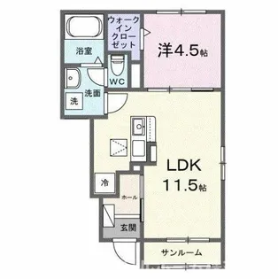 ヒカルサ豊橋東岩田ノース【1階】の間取り