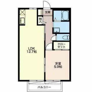 ディアスブライト【0205号室】の間取り