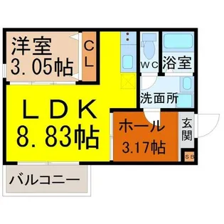 Gallery庄内通(ギャラリー庄内通)【1階】の間取り