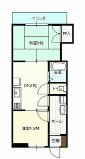 ジョイフル物部【205号室】の間取り