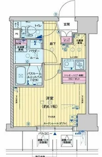 レオンヴァリエ天王寺北【4階】の間取り