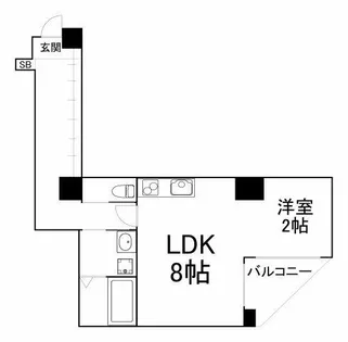 大阪府大阪市中央区上本町西3丁目【マンション】の間取り