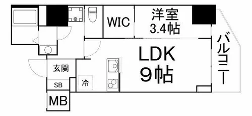 セレニテ本町リアン【10階】の間取り