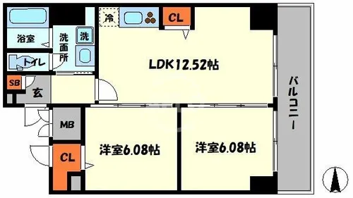 アーバンパーク住之江公園Ⅰ【10階】の間取り