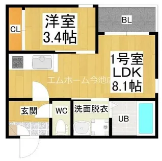 REGALEST浄心(ジョウシン)【2階】の間取り