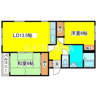 三高コーポ【306号室】の間取り