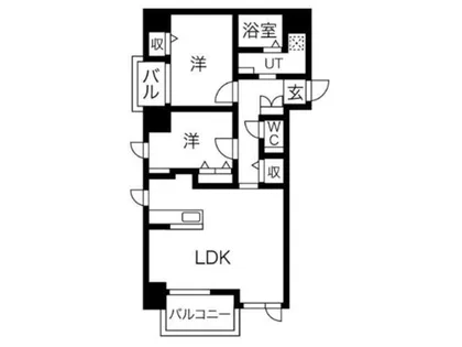 オーチャードホームズ平岸【703号室】の間取り