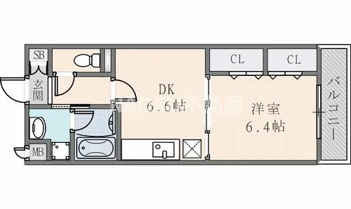 ブランチェリー新石切【301号室】の間取り