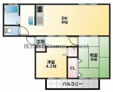 サンビレッジOKUNO D棟【2階】の間取り