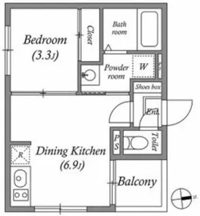 ハーモニーテラス新今里Ⅴ【1階】の間取り