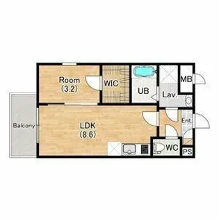 ジーメゾン八尾セレニテ【3階】の間取り