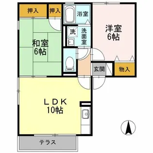メゾン・ド・ルミエール B【1階】の間取り