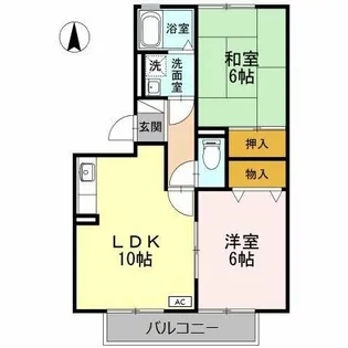 メゾン・ド・ルミエール A【102号室】の間取り