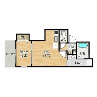 ジーメゾン桃谷【2階】の間取り
