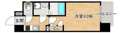 エスリード新大阪グランファースト【7階】の間取り