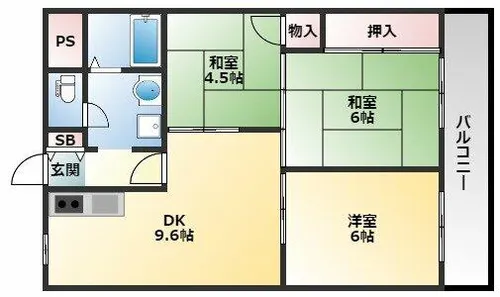 ダイヤモンドハイツⅠ【1階】の間取り