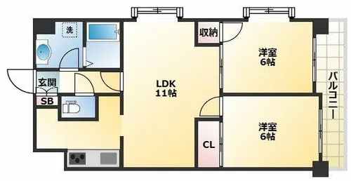 スタシオン鴫【8階】の間取り