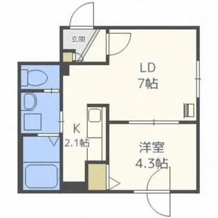 プリリア平岸【303号室】の間取り