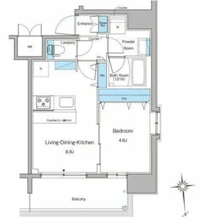 ルフォンプログレ南森町【7階】の間取り