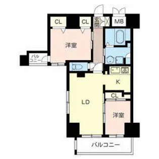 ヴィラ メルヴェイユ【0702号室】の間取り