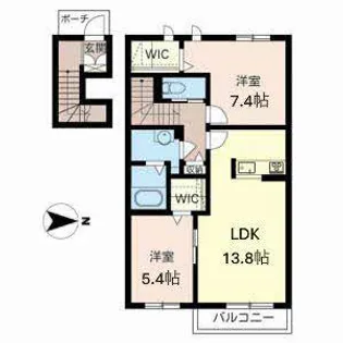 アークガーデン【0202号室】の間取り