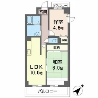 Champs Riviere【4階】の間取り
