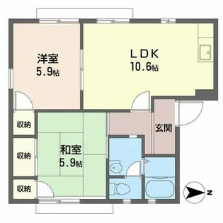シュリーフェン・399【C101号室】の間取り
