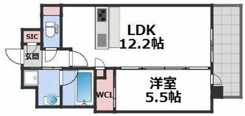 スプランディッド駒川中野駅前【6階】の間取り