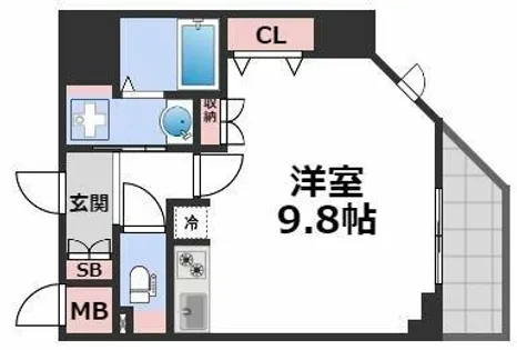 S-RESIDENCE Hommachi Marks【13階】の間取り