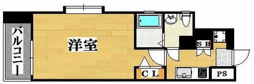 サヴォイステュディオブランシェ【4階】の間取り