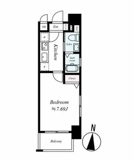ローズモント・フレア天神南【5階】の間取り