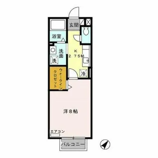クレールアヴニール【B107号室】の間取り