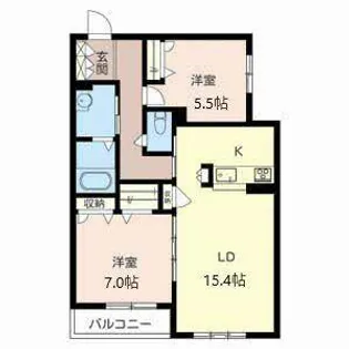 Alba Primo 星見町【0205号室】の間取り