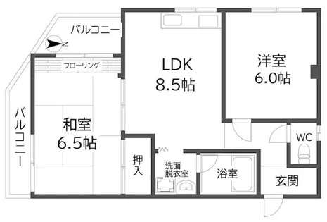 ハイツ山本【2階】の間取り